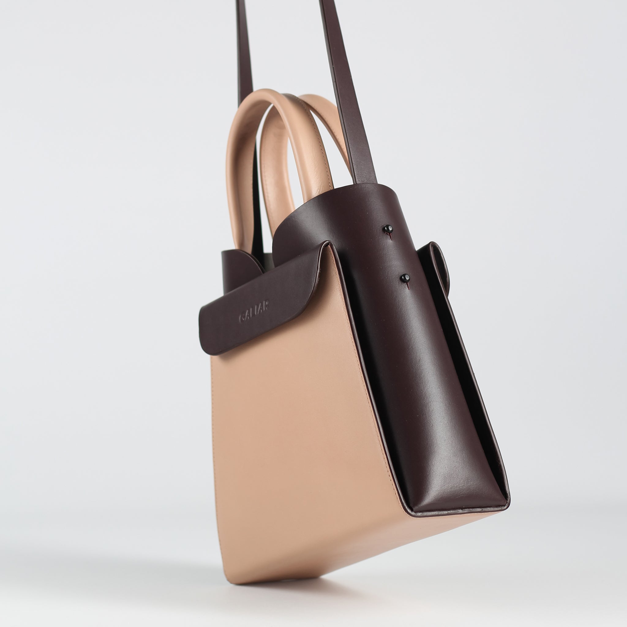 Reverie square tote in Metro Rose